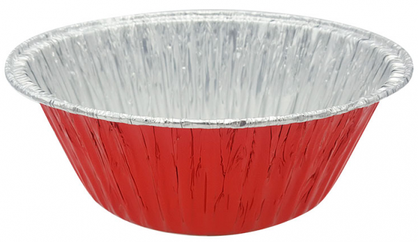 Форма для запекания одноразовая алюминиевая красная, 185х71 мм