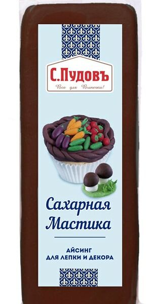 Мастика С.Пудовъ сахарная Коричневая 100г