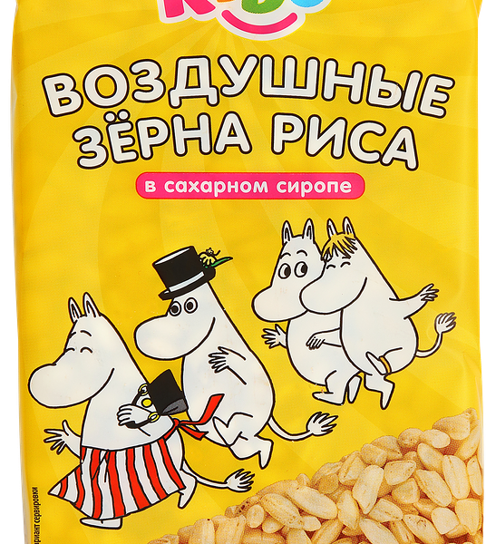 Воздушные зерна риса ЛЕНТА KIDS Муми-тролли, в сахарном сиропе