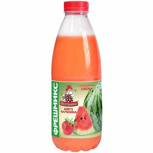 Напиток сывороточный Пестравка арбуз-клубника пастеризованный 900г