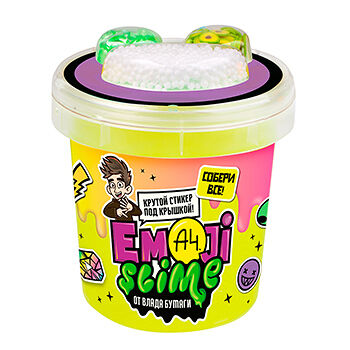 Игрушка Slime Emoji-slime, желтый, Влад А4 110г, Россия