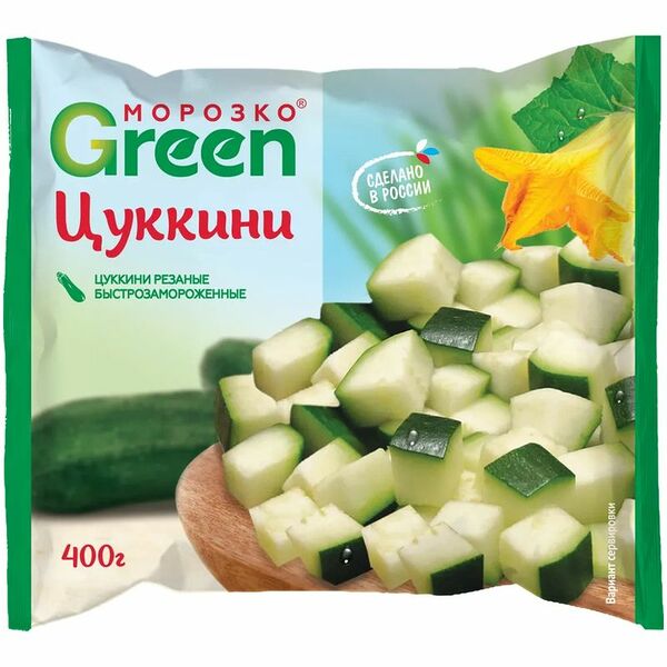 Кабачки Морозко Green цуккини резанные замороженные