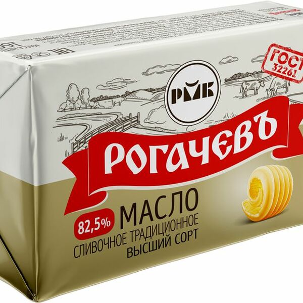Масло Рогачевъ Традиционное сливочное 82.5%