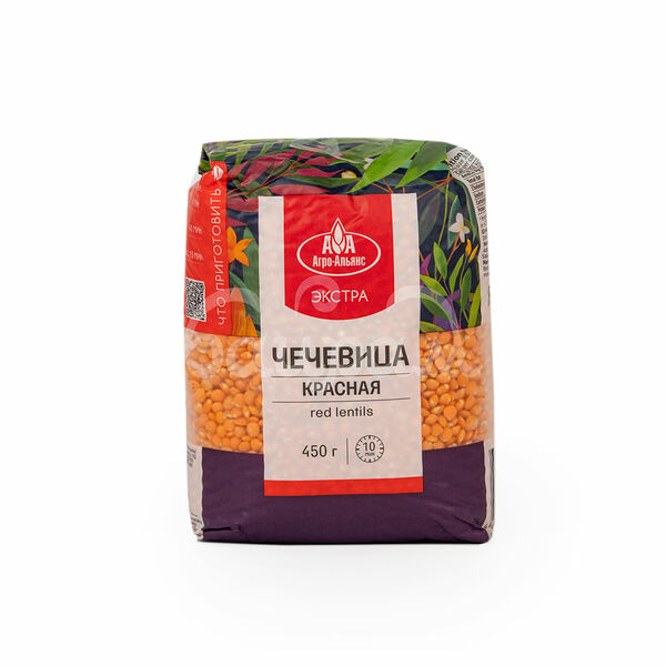 Чечевица Агро-Альянс Экстра 450гр Красная