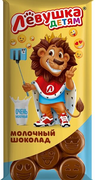 Шоколад Лёвушка детям Молочный 85г