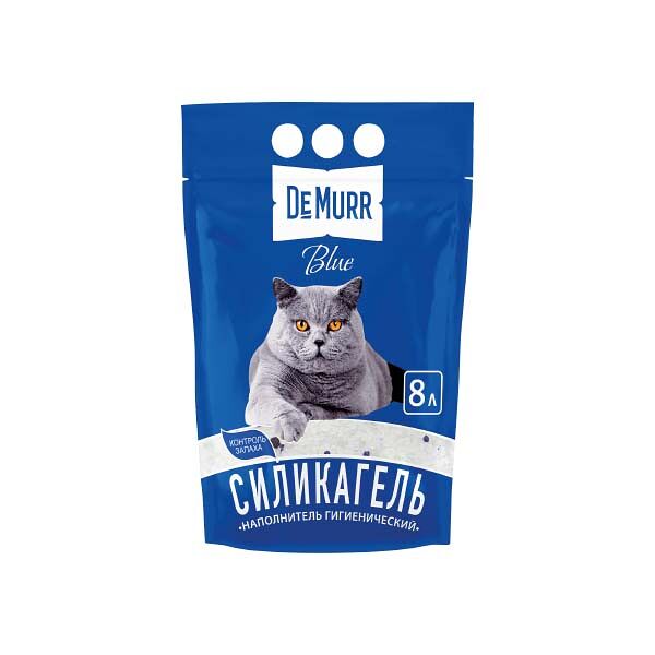 Наполнитель для туалета De Murr Blue 8л Силикагелевый пакет