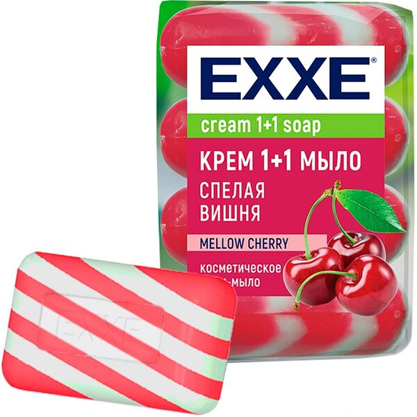 Мыло EXXE 1+1 Спелая вишня 4шт*75г