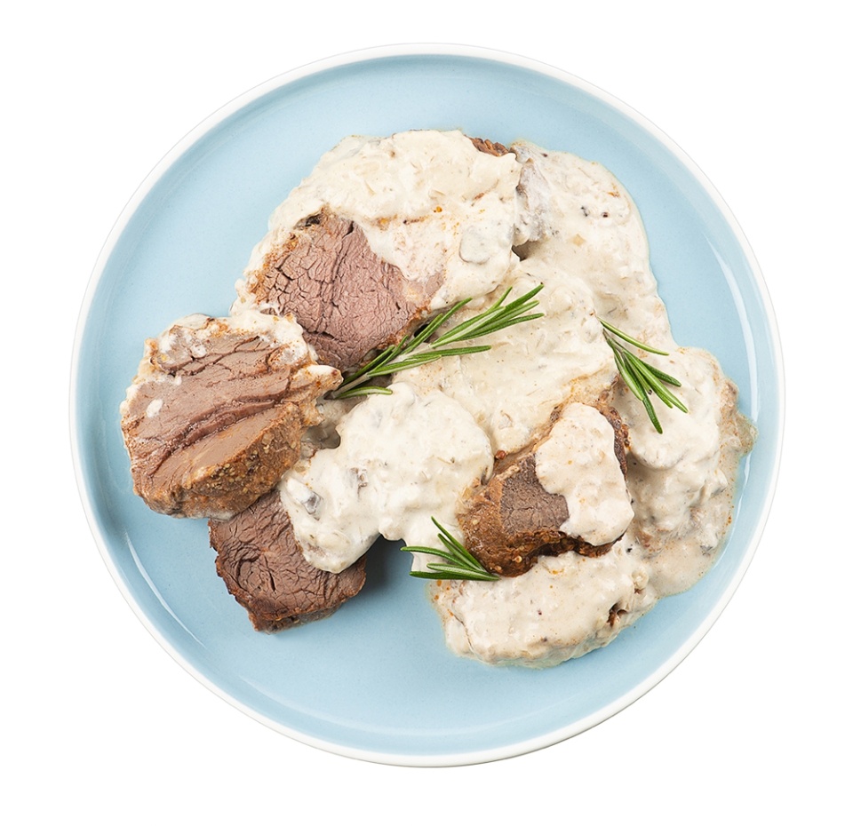 

Говяжья вырезка От бренд-шефа АВ шатобриан под грибным соусом вес