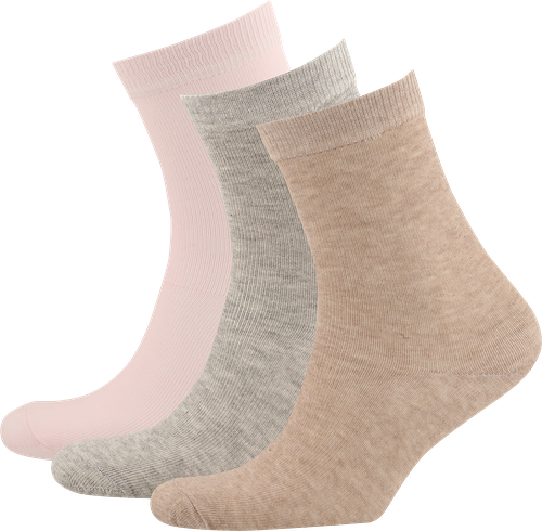 Носки женские INWIN р. 35–37, цвет бежевый меланж, светло-серый меланж, 
розовый меланж, Арт.BWS02, 3пары