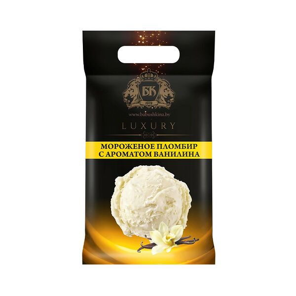 Мороженое сливочное пломбир с ароматом ванили вес 900г Бабушкина крынка