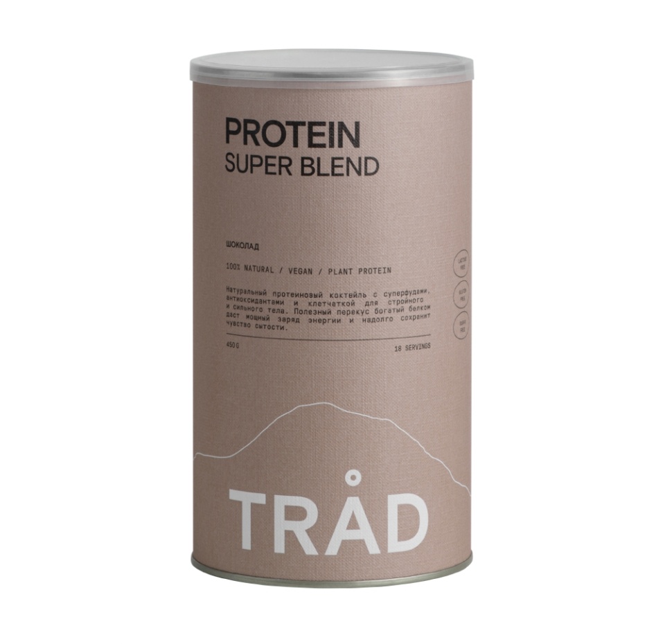 

Коктейль белковый Trad Body Protein Powder Шоколад веган без сахара 450 г Россия
