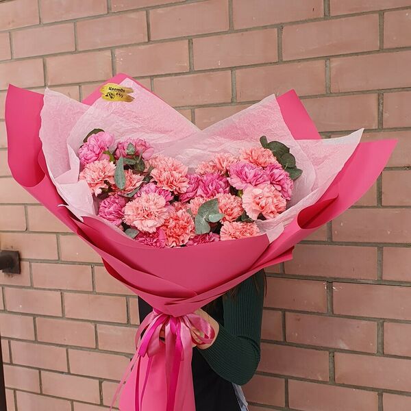 Букет из 25 розовых диантусов
