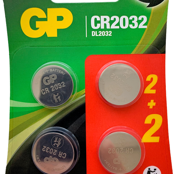 Элемент питания GP 2032, 2+2шт в подарок, 4шт