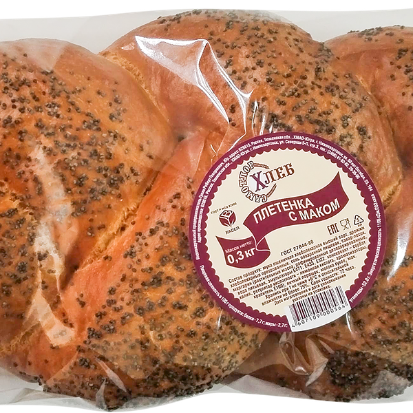 Плетенка Самотлор Хлеб с маком 300 г