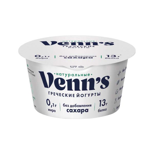 

Йогурт греческий Venn's обезжиренный 0.1% 130 г