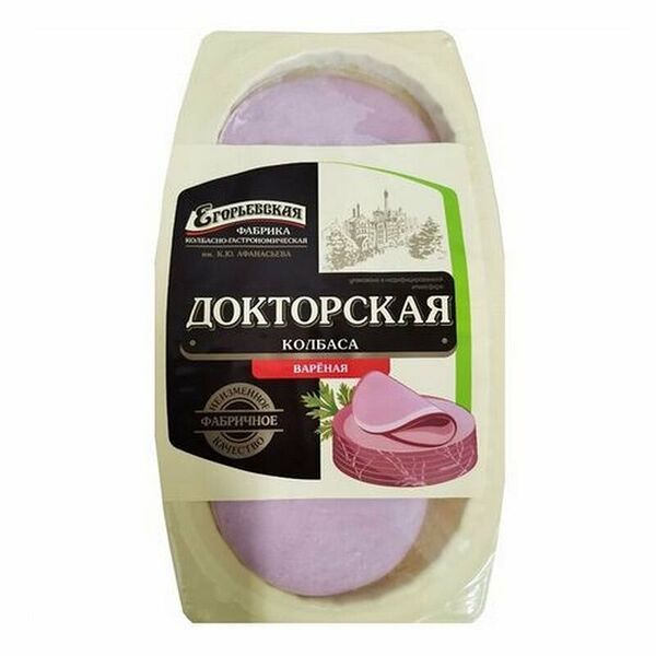 Колбаса вареная докторская ТМ Егорьевская фабрика
