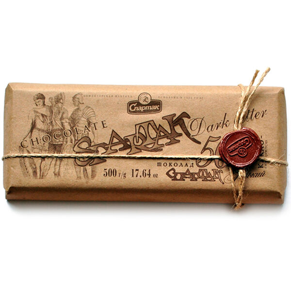 Шоколад Спартак горький 56% эт. крафт вес 500г