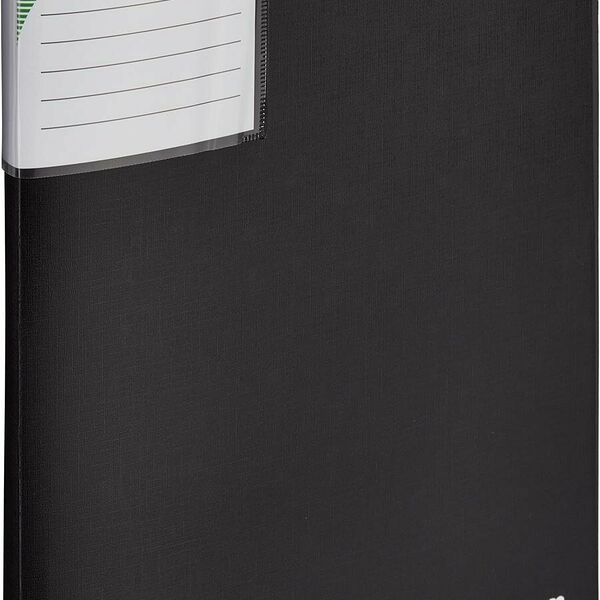 Папка с зажимом Комус Шелк черная