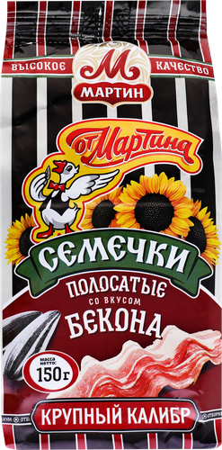 

Семечки От Мартина полосатые со вкусом бекона 150 г