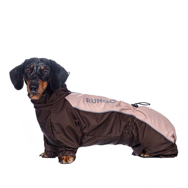 Комбинезон теплый для собак средних пород Такса средняя 41x36x50см 2XL кофейный (девочка)