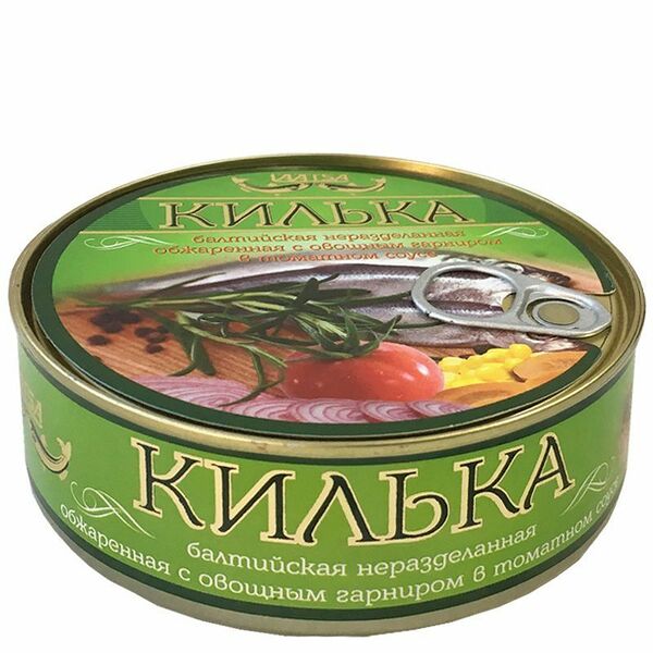 Килька обжаренная c овощным гарниром в томатном соусе, Laatsa, 240 г