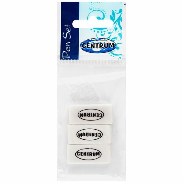 Ластик каучуковый Centrum 30х14х6 мм, 3 шт.