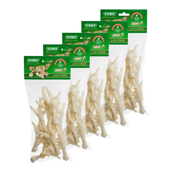 Лакомство для собак TITBIT Лапка куриная ХXL (упаковка - 5 шт)