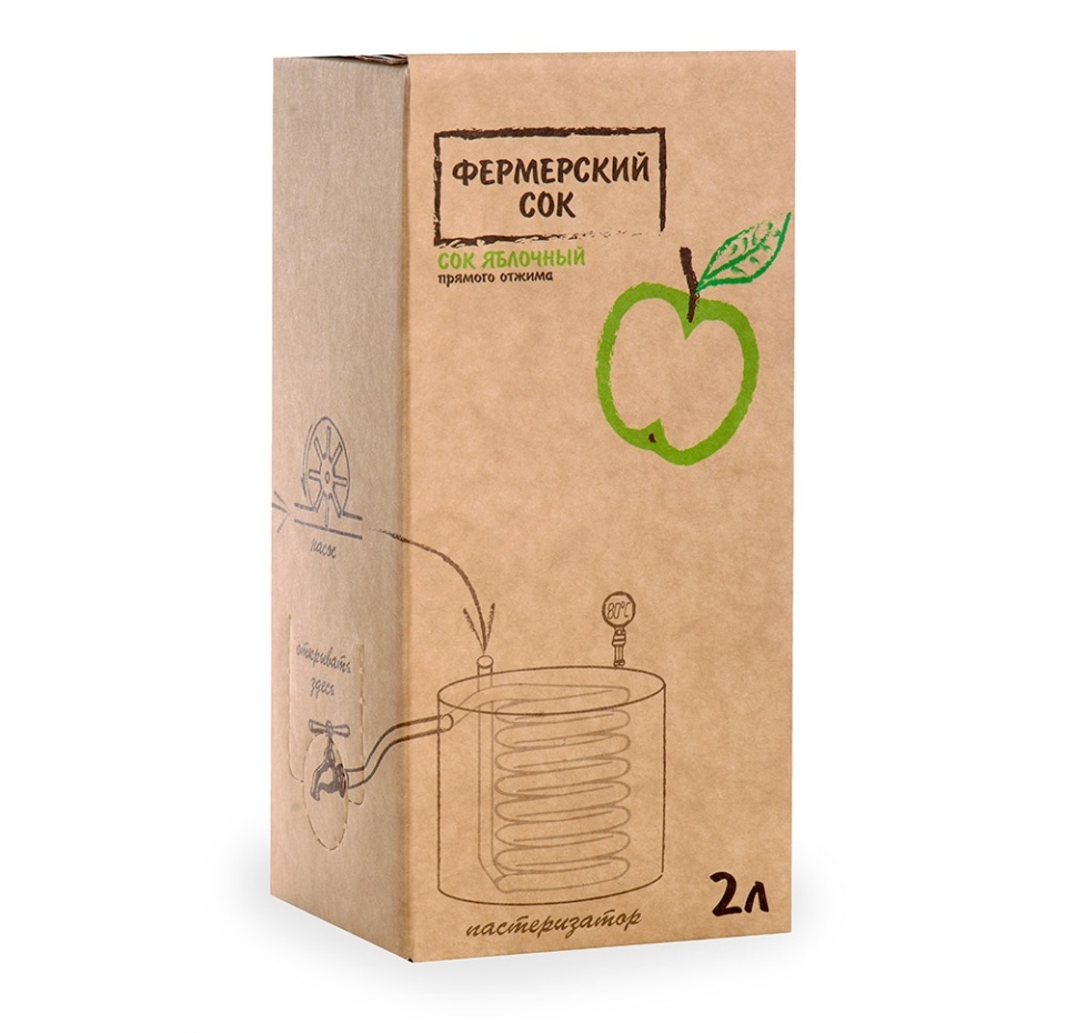 

Сок Фермерский яблочный прямого отжима от Ярослава Звягина 2 л