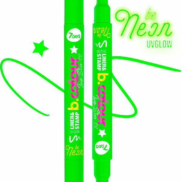 Подводка-штамп 7Days B. Colour для лица тела светящаяся 02