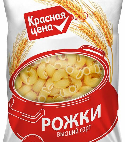 Макароны Красная цена рожки