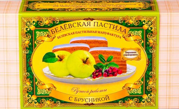 Пастила Белевская Пастильная Мануфактура с брусникой 200г