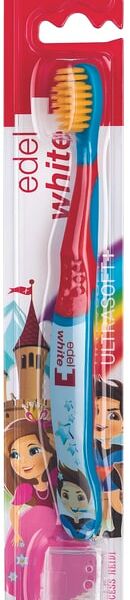 Зубная щетка детская Edel+White Ultrasoft ультрамягкая с защитным колпачком