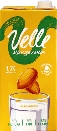 

Напиток Velle миндальный классический на растительной основе 1.5% 1 л