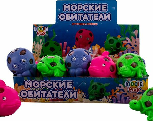 Игрушка-сквиш KiddiePlay Морские обитатели в ассортименте 1ш