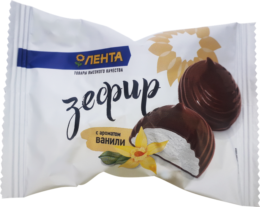 

Зефир ЛЕНТА Глазированный с ароматом ванили вес