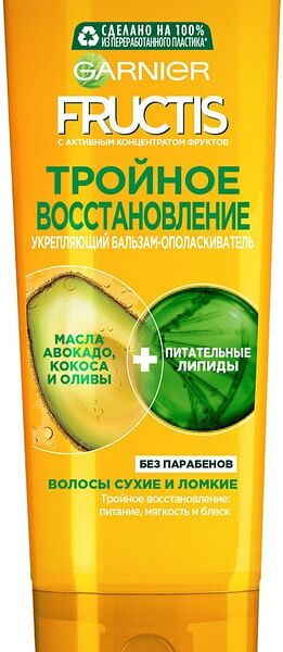 Бальзам-ополаскиватель для волос Garnier Fructis Тройное восстановление 387мл