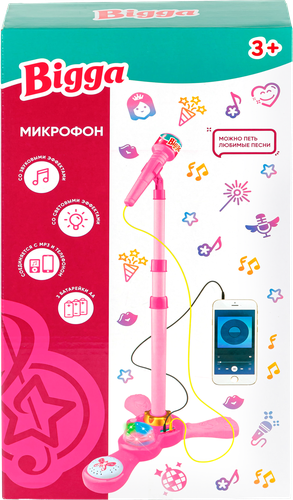 

Игрушка музыкальная Bigga Микрофон, со световыми эффектами Арт. ZH197182