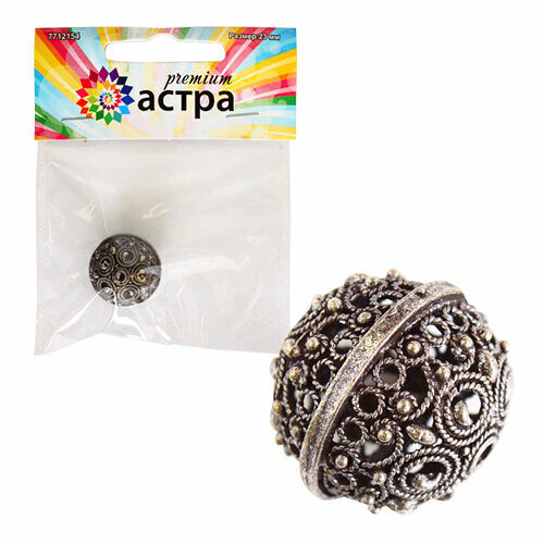 K-4914-C Бусина металл, 23мм, 1шт/упак