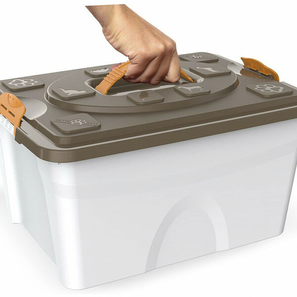 Bama Pet контейнер для хранения корма Sim Pet 18 л., Бежевый