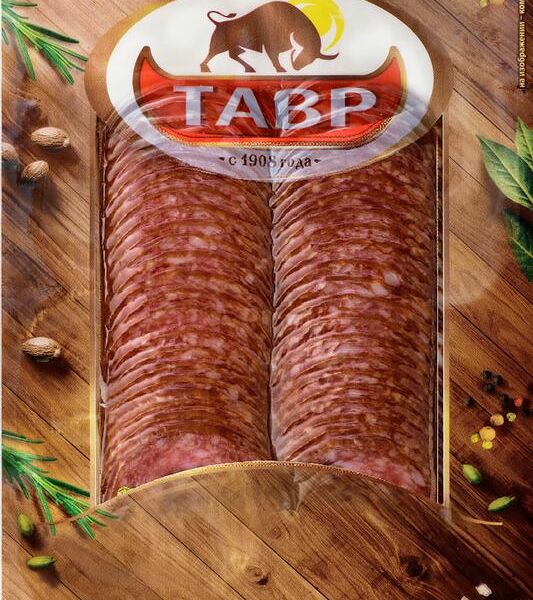 Колбаса Тавр Австрийская сырокопченая нарезка 90г