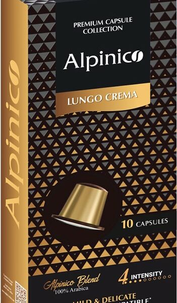 Кофe в капсулах Alpinico Lungo Crema 100% Аpaбика 10шт