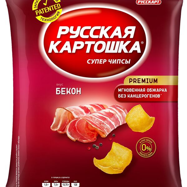 Чипсы русская картошка 140 г бекон