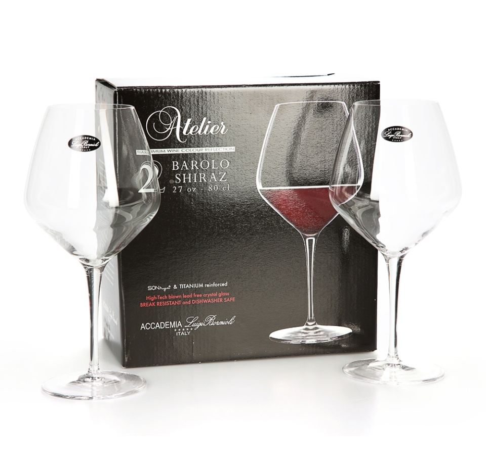 

Бокалы для красного вина Atelier Bormioli Luigi Barolo/Shiraz 800 мл Н 24.2 см, D 11.5 см упаковка 2 шт. Италия