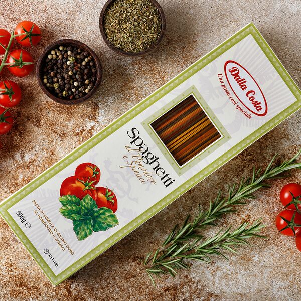 Спагетти со шпинатом и томатами Dalla Costa