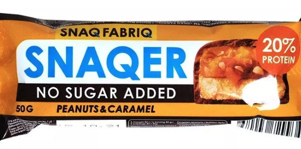 Батончик глаз Snaq Fabriq Арахис и карамель 50г
