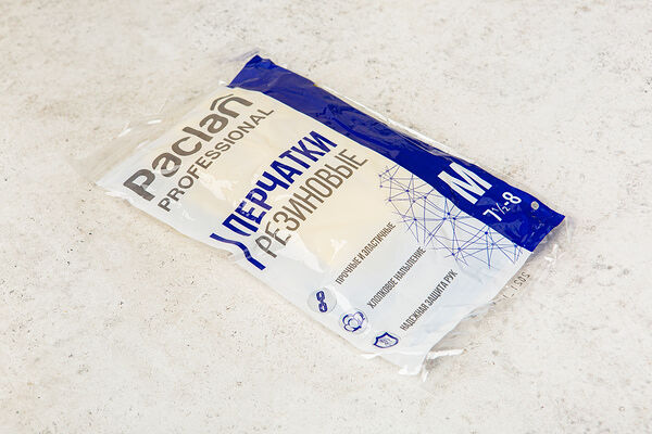 Перчатки резиновые латексные размер M