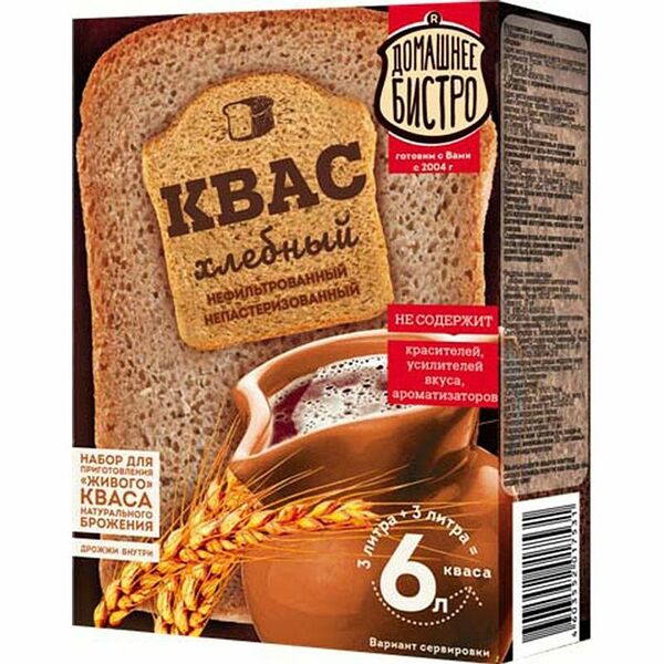 Набор Домашнее Бистро для приготовления кваса, 124г