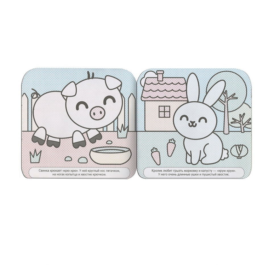 

Книга-раскраска «Малышарики. В деревне» 2+, Мозаика-синтез