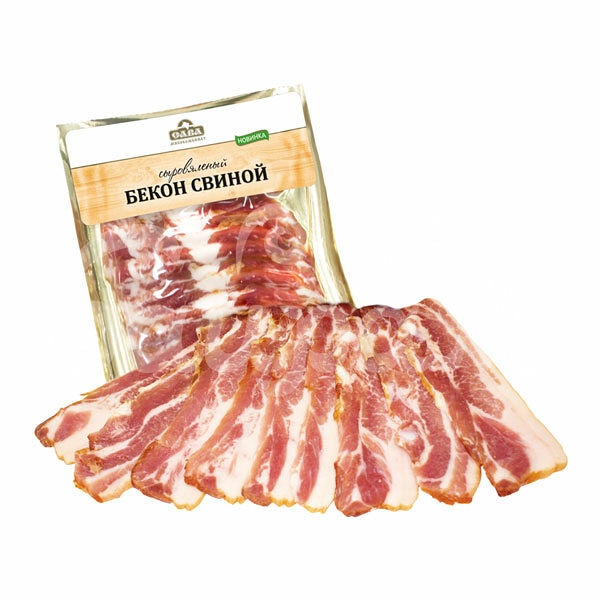 Бекон Свиной 150гр  с/в нарезка САВА в/у
