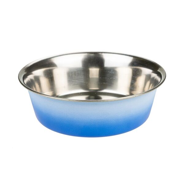 Миска металл с цветным тяжелым дном 13см